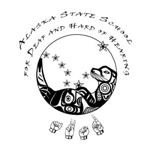 Stylized image of Big Dipper and animals, with the name of school encircling the image.