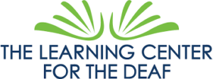 Logo of Learning Center for the Deaf: Stylized lines that look like hands. Underneath is "The Learning Center for the Deaf."